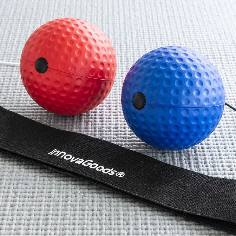 Reflexball-Set für Boxtraining & Koordination, 2 Punchingbälle mit Stirnband, Trainingsgerät für Reaktion und Agilität