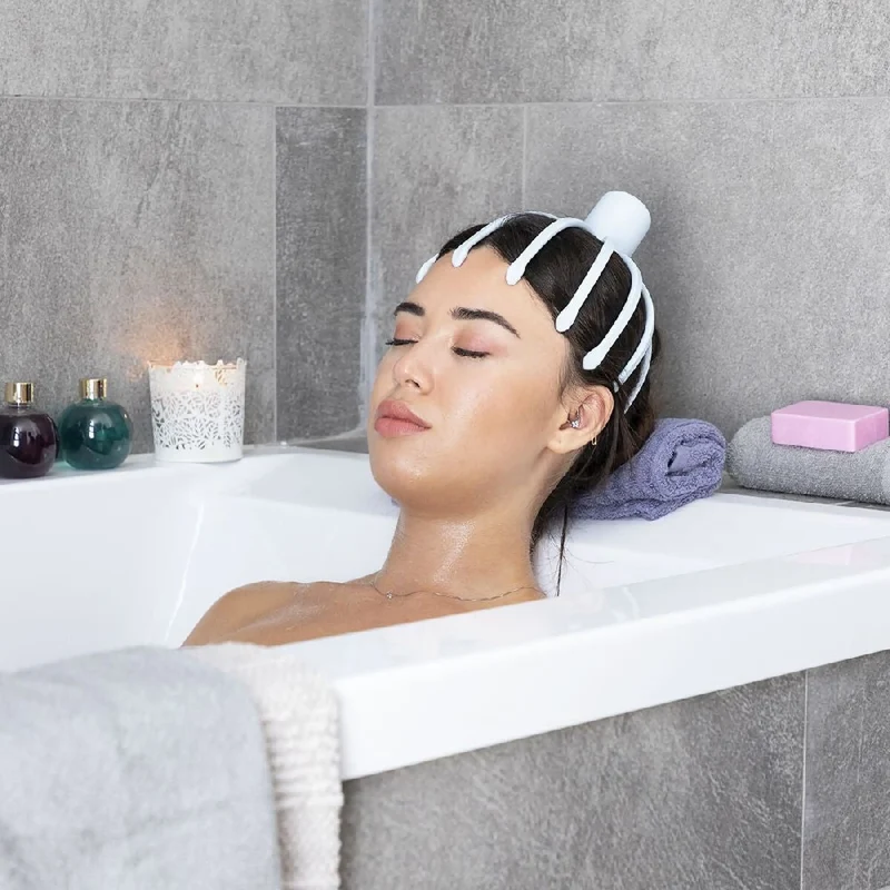 Kopfmassagegerät aufladbar Deluxe mit 360°-Vibrationsmassage – kabellos & leise