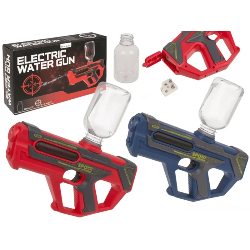 Wasserpistole elektrisch – Batteriebetrieben, 200 ml Tank, 5-7 m Reichweite