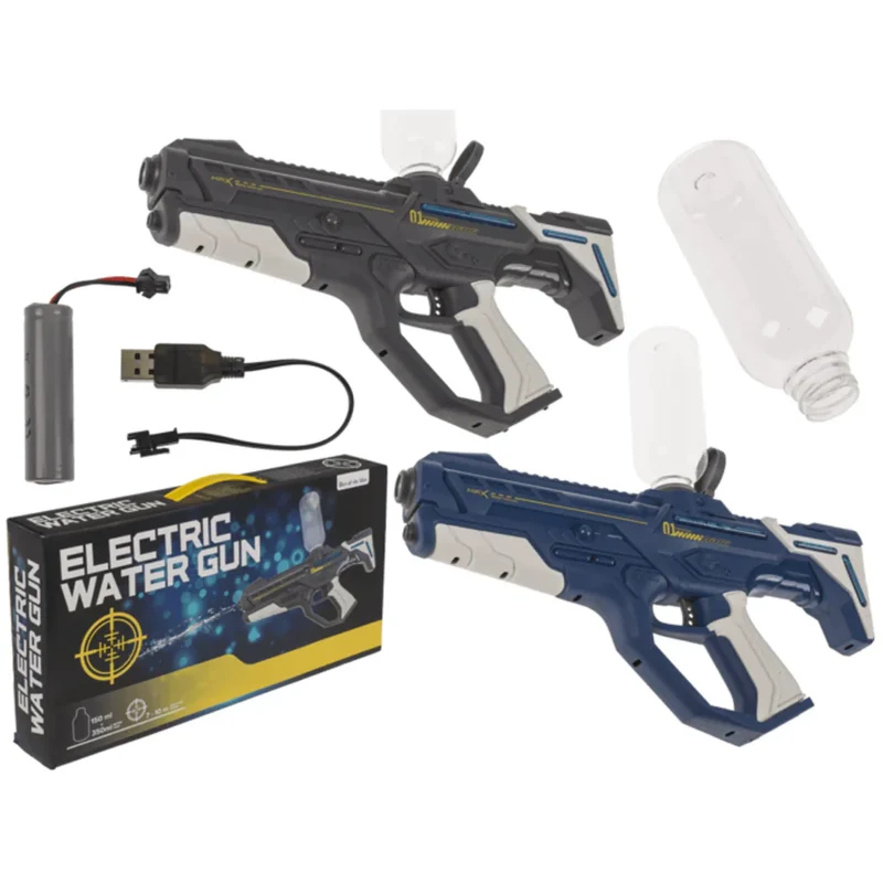 Wasserpistole elektrisch mit Akku & USB – 10 m Reichweite, 500 ml Tank, futurisches Design