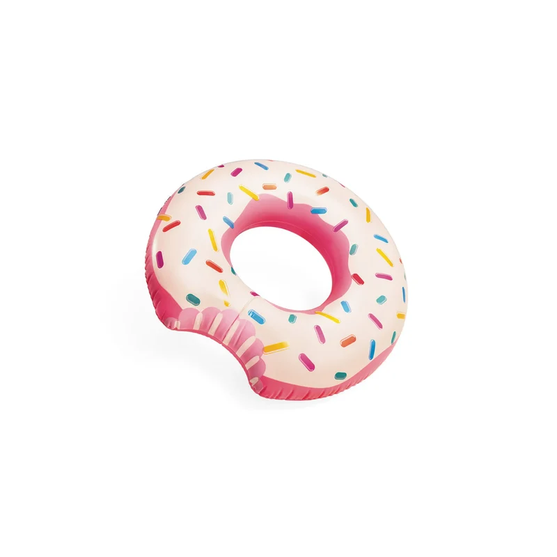 Poolreifen Regenbogen Donut – Aufblasbarer Schwimmring aus Vinyl für Erwachsene & Jugendliche (94 cm)