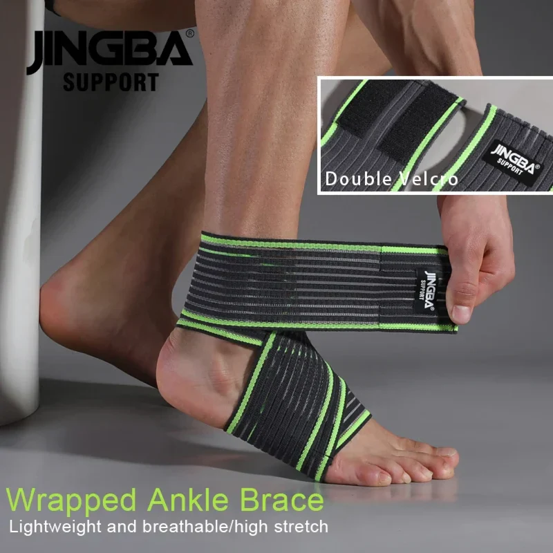 Elastische Knöchelbandage mit Wickelverschluss, Fitness & Gelenkschutz, Sprunggelenkbandage in 2 Farben