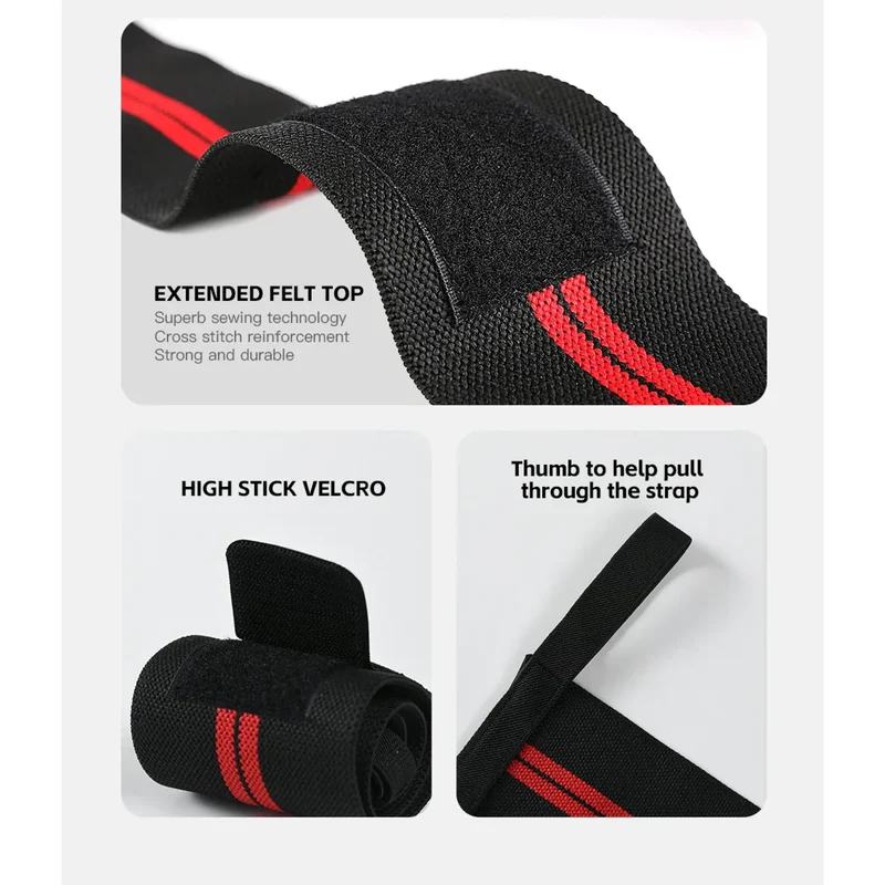 Handgelenkbandage aus Nylon – Fitness Bandage mit Daumenschlaufe & Klettverschluss, Handgelenkstütze für Krafttraining, Bodybuilding, Calisthenics