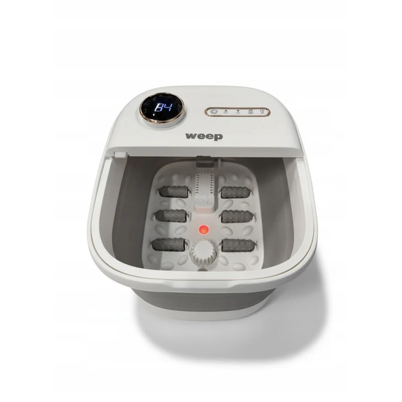 Masażer Do Stóp Wodny Weep T5 Pro Składany Hydromasażer Grzanie Rolki 500W