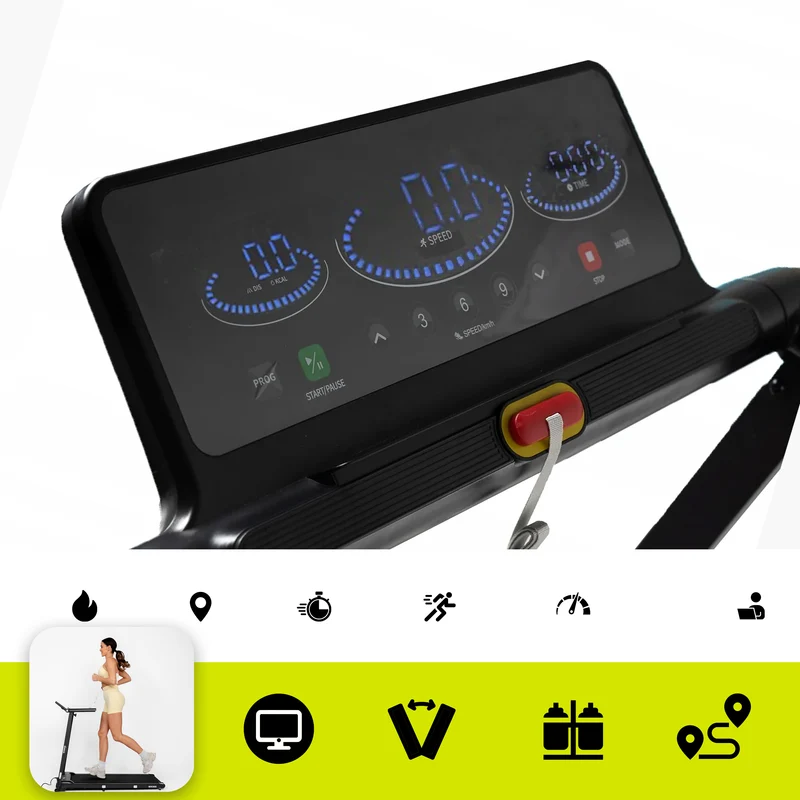 Weep Work Bieżnia elektryczna Składana 2 stopnie nachylenia ze Stolikiem na Laptop 12km/h