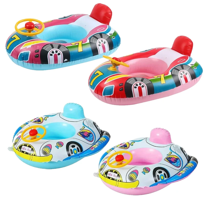 Aufblasbarer Schwimmring für Babys und Kleinkinder (1–3 Jahre) Mit Lenkrad, Hupe & Rückenlehne – sicherer Badespaß für Kinder bis 25 kg