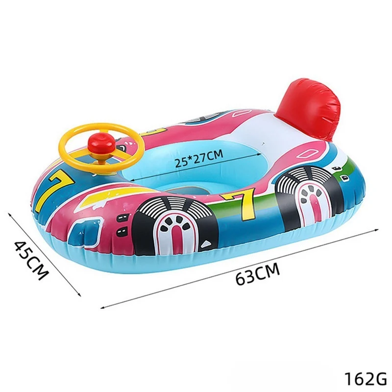 Aufblasbarer Schwimmring für Babys und Kleinkinder (1–3 Jahre) Mit Lenkrad, Hupe & Rückenlehne – sicherer Badespaß für Kinder bis 25 kg