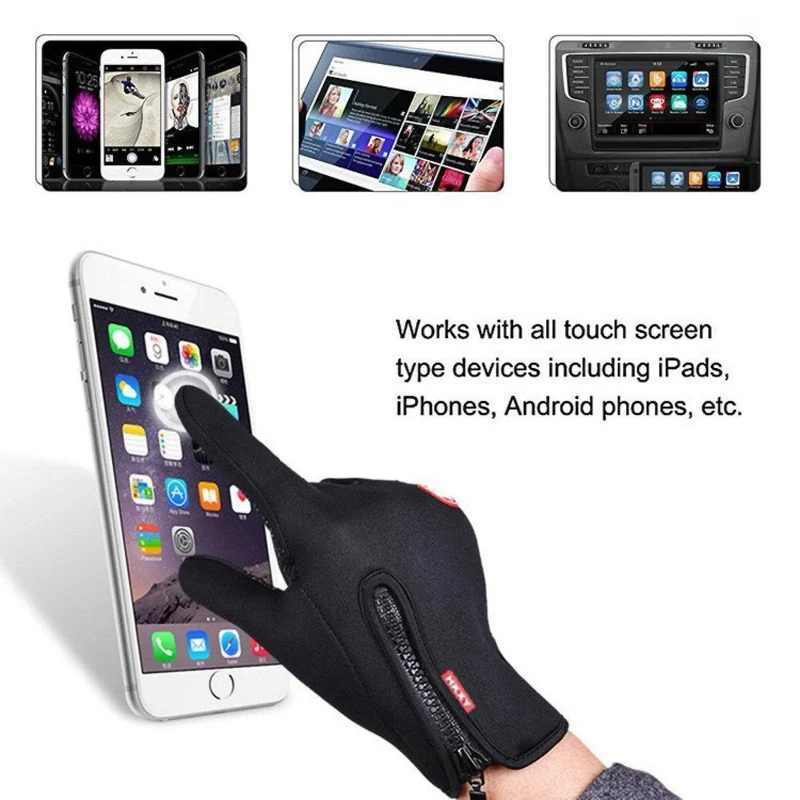 Touchscreen Winterhandschuhe, warm, wasserabweisend & winddicht, rutschfest