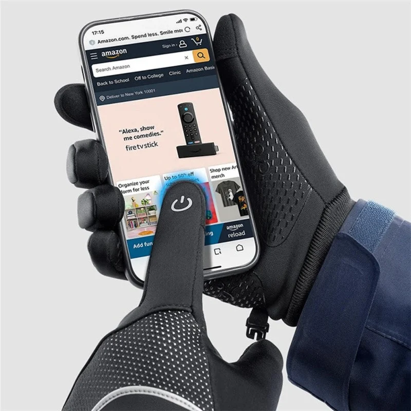 Touchscreen Winterhandschuhe, Smartphone bedienbar, reflektierend, rutschfest