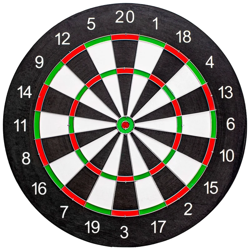 Dartscheiben-Set, Beflockt, inkl. 6 Dartpfeile