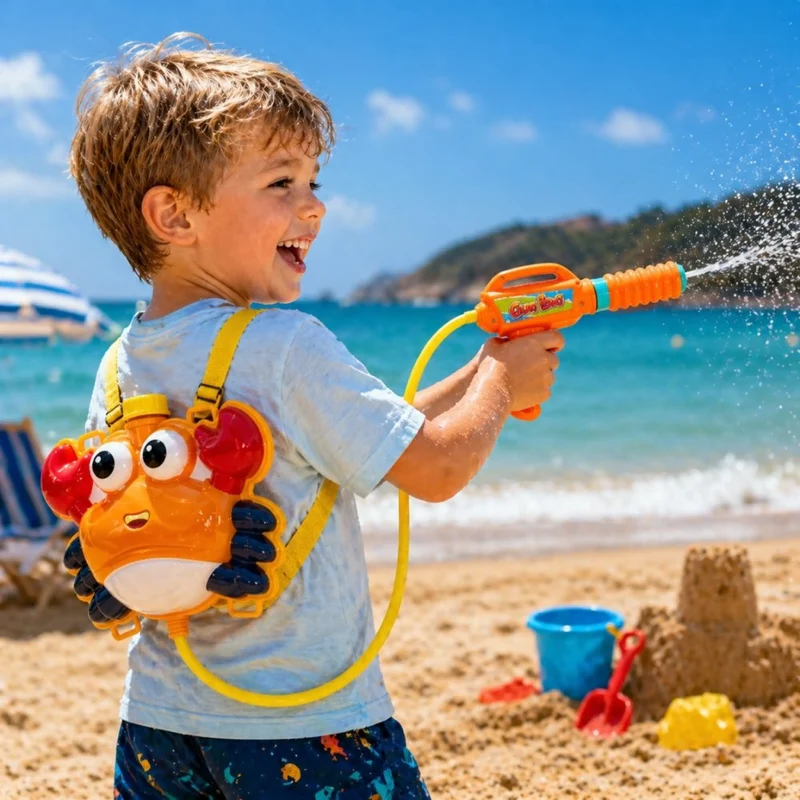Wasserspritzrucksack, Wasserpistole für Kinder ab 3 Jahren