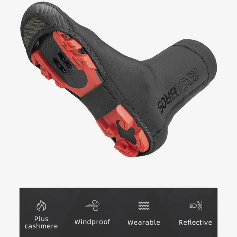 Winter Fahrrad Überschuhe Wasserabweisend Winddicht Warm mit Fleece Aramid Verstärkung Reflektierende Radüberschuhe für Rennrad MTB S bis XL