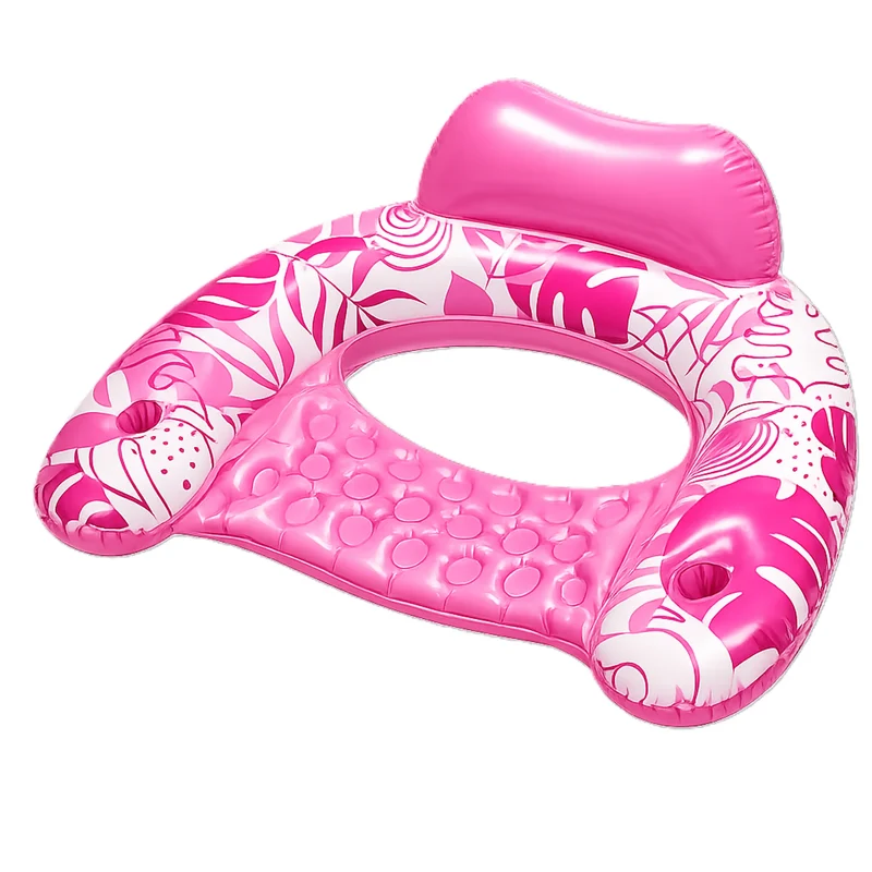Aufblasbarer Pool-Sessel, Getränkehalterung, 90 x 125 cm für Pool Strand Sommer