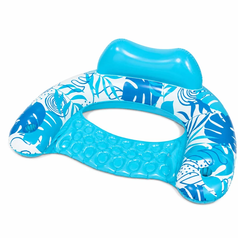 Aufblasbarer Pool-Sessel, Getränkehalterung, 90 x 125 cm für Pool Strand Sommer