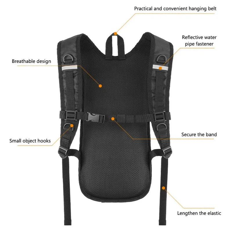 Rucksack 7L – Backpack für Trinkblase Outdoor, Radfahren & Wandern leicht & atmungsaktiv