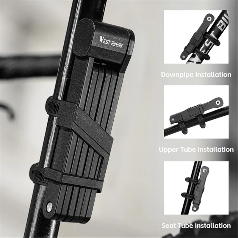 Fahrrad Schloss faltbar 87 cm aus 7 mm Stahl, ideal für E-Scooter, E-Bike, MTB & Outdoor