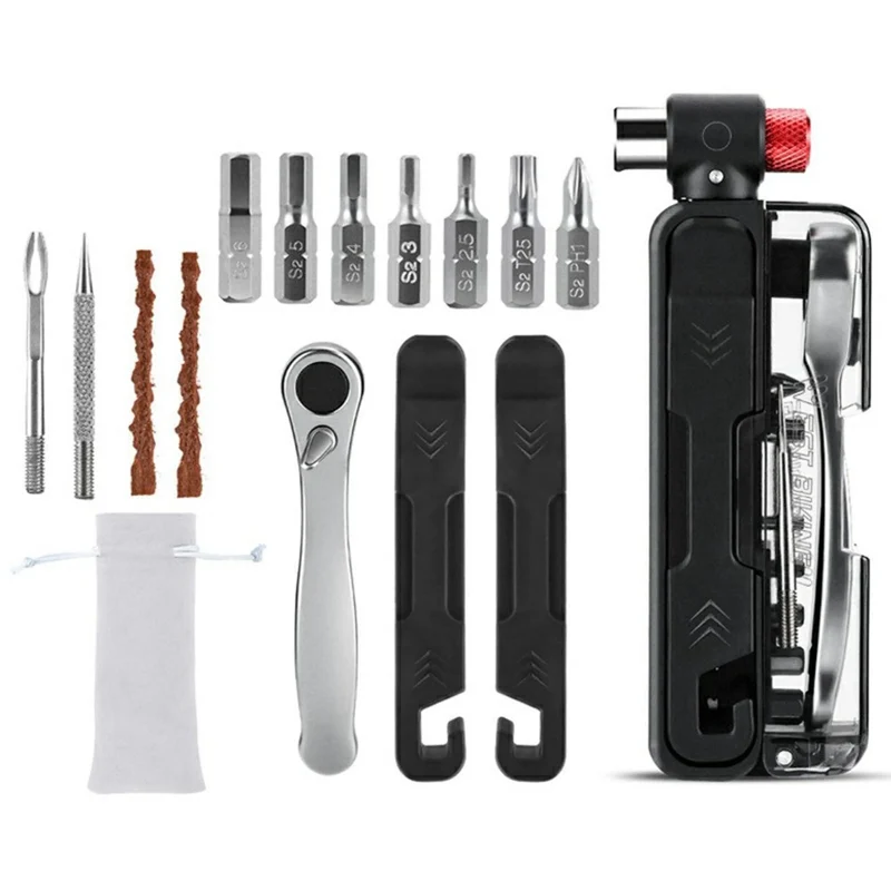 Fahrrad Multitool 5-in-1 Mini Werkzeugset mit Sechskant, Sternprofil TX & Schraubendreher für MTB & Outdoor