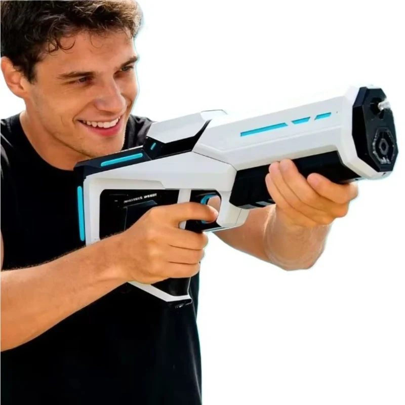 Wasserpistole elektrisch mit Akku & USB – 500 ml, 10 m Schussweite, ideal für Pool & Strand