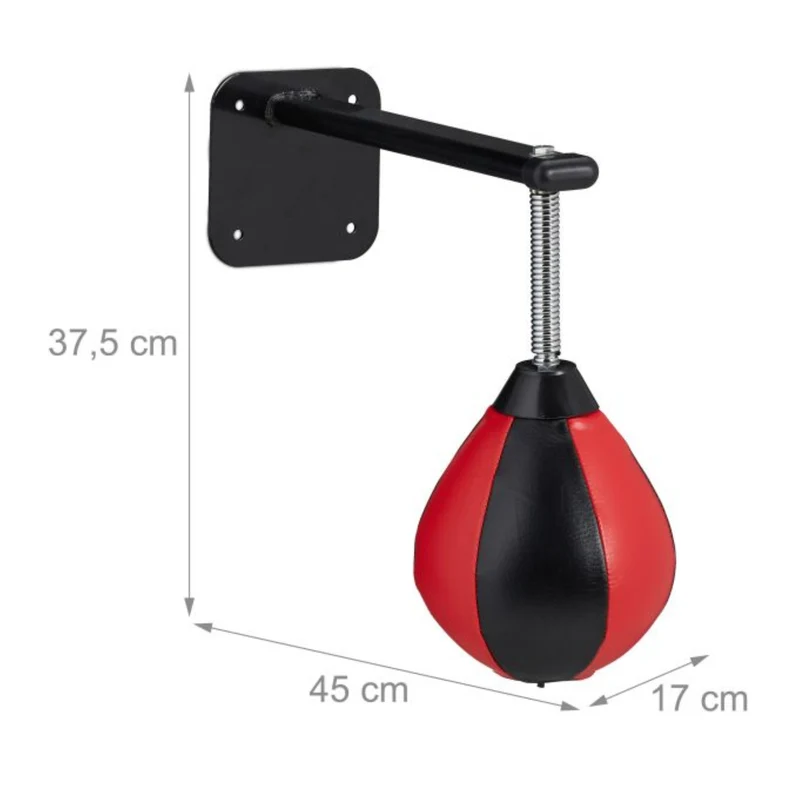 PU-Leder Punchingball mit Wandhalterung, Boxball, Speedball für Büro & Zuhause