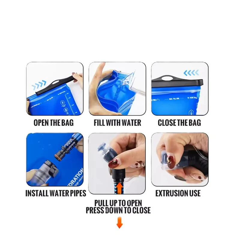 Trinksystem 1–3L – Robuste TPU Trinkblase, BPA-frei & auslaufsicher für Wandern, Radfahren & Camping