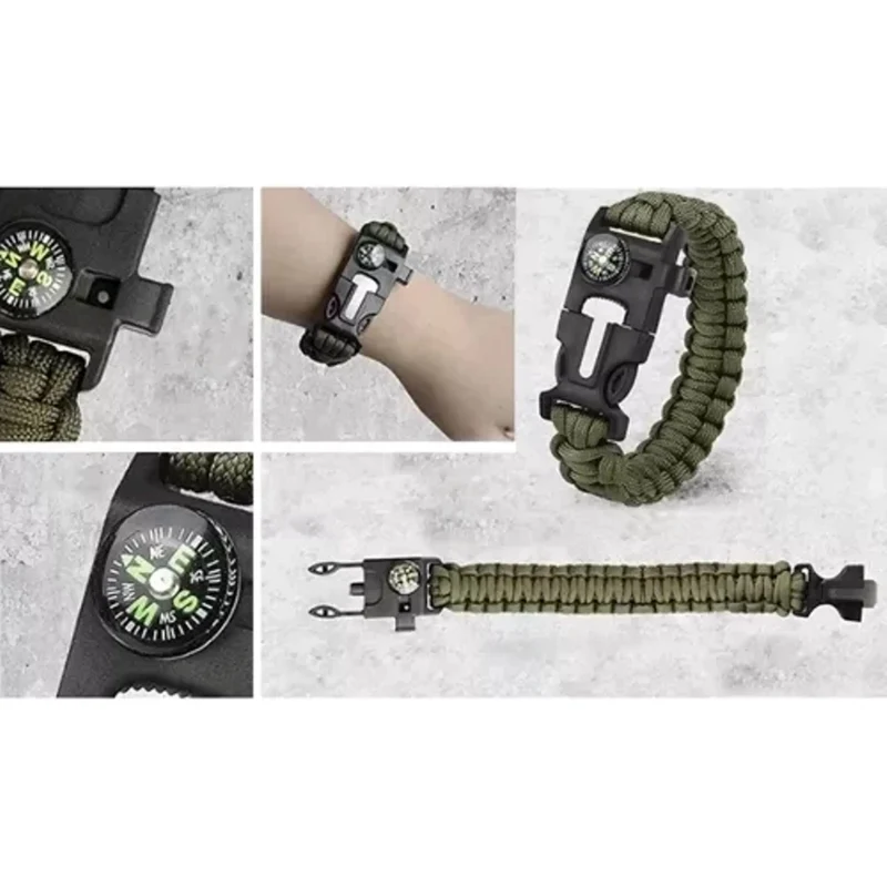 Survival Kit 32 in 1 – Outdoor Set mit Messer, Feuerstarter & Notfallausrüstung für Camping, Trekking