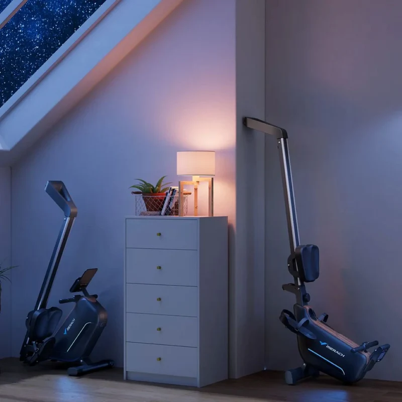 Klappbare Designer Rudermaschine, 16-stufiger Widerstandsregler, magnetisch, mit LCD-Monitor, Tablet-/Smartphone-Halterung