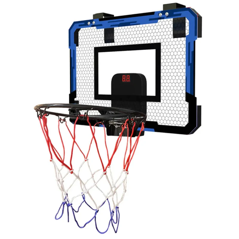 Indoor-Basketballkorb Set für Zuhause, flexible Befestigung – inkl. 2 Bälle, Pumpe & Punktezähler