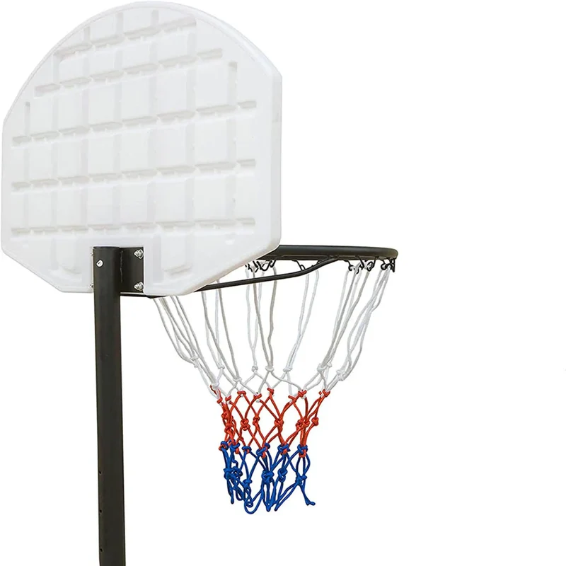 Mobiler Basketballkorb höhenverstellbar 147–245 cm – Outdoor Basketballanlage mit Ständer, Rückwand 46,5x71,5 cm & Ø 42 cm Korbring
