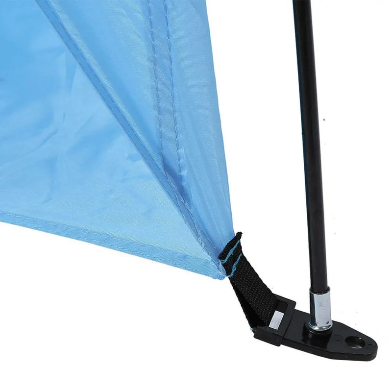 Strandmuschel Strandzelt 220 x 110 x 110 cm – großes Halbzelt für Picknick, Strand und Schwimmbad