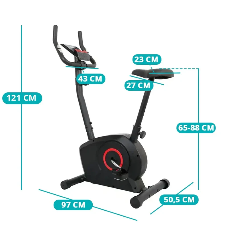 Fitness Heimtrainer Fahrrad – Ergometer Indoor Bike mit 8 Widerstandsstufen, LCD-Display & verstellbarem Sitz, bis 120 kg belastbar