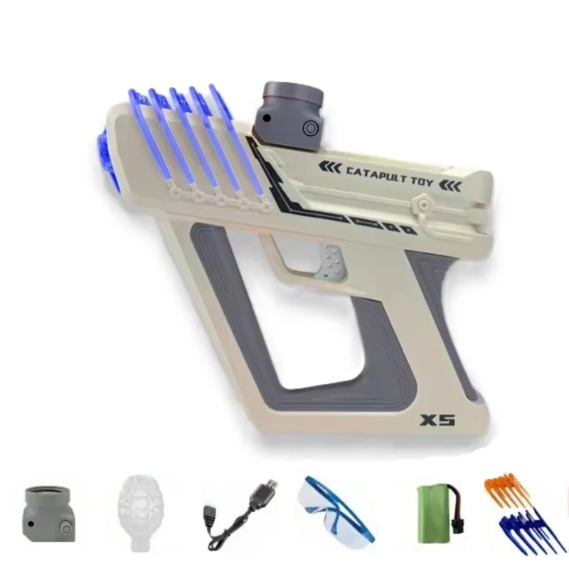 Gel Blaster Wasserpistole elektrisch – Kompakte Softair Alternative mit Akku, Gelkugeln & Schutzbrille für Outdoor Action