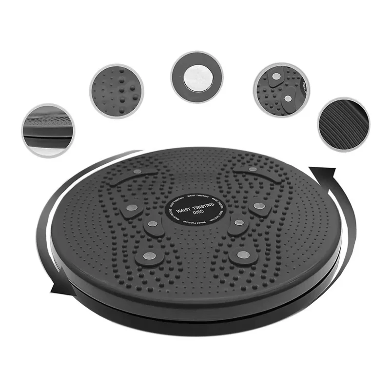 Drehtrainer mit Magnetmassage, Rotations-Twister mit Noppenoberfläche, Bauch Beine Po Training, Balance Board für Zuhause