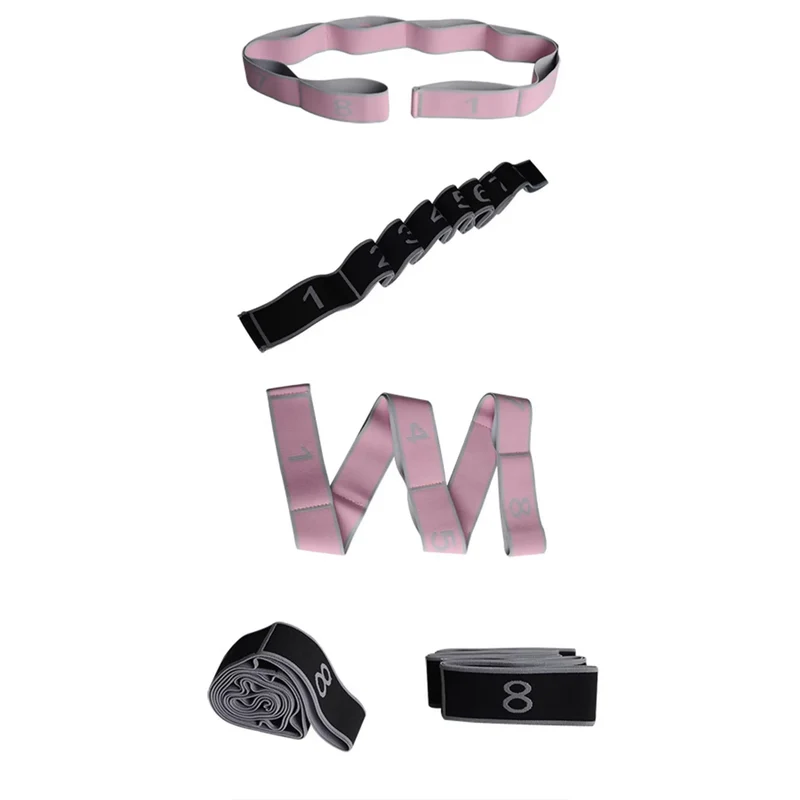 Widerstandsband für Ganzkörper Stretching & Muskelaufbau, 8-Schlaufen Dehnband – ideal für Yoga, Pilates & Reha