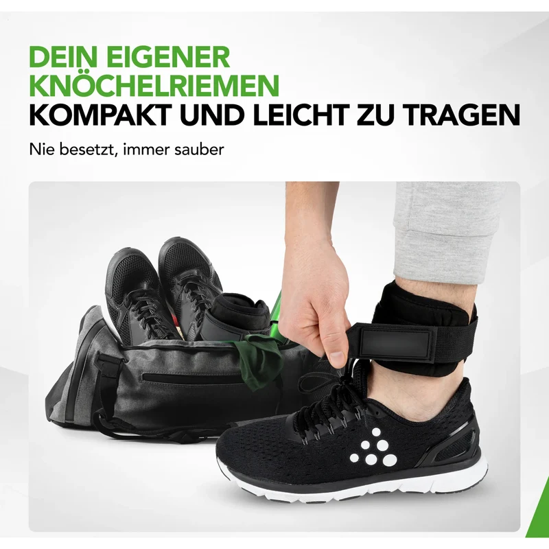 Fußmanschette Premium mit Polsterung, einstellbare Beinschlaufe aus Dacron für Po- und Beintraining am Kabelzug