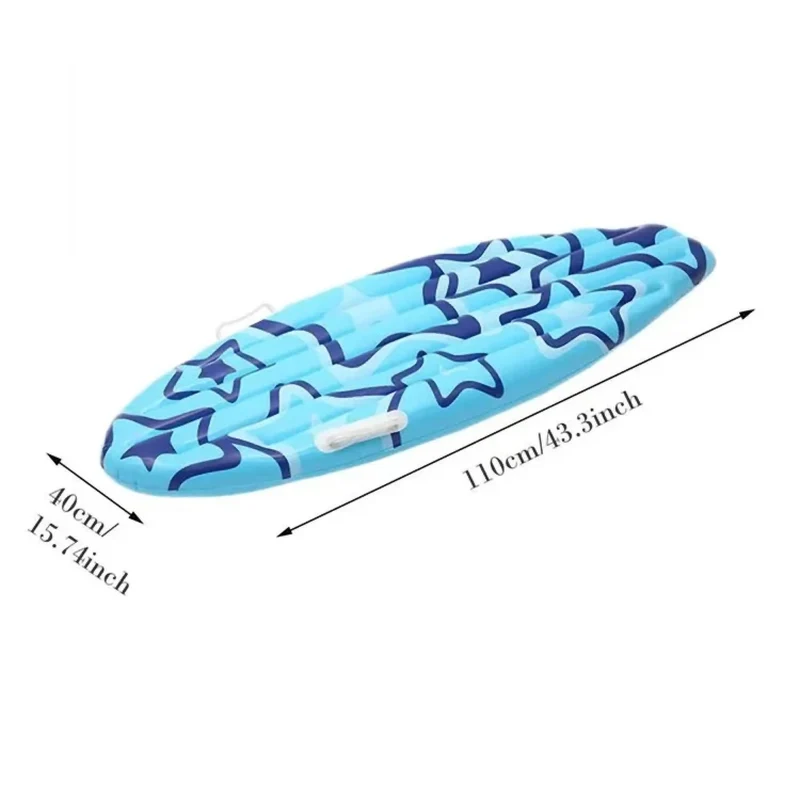 Surfbrett mit Haltegriffen, aufblasbar, für Kinder, 110 x 40 cm, für Pool und Strand