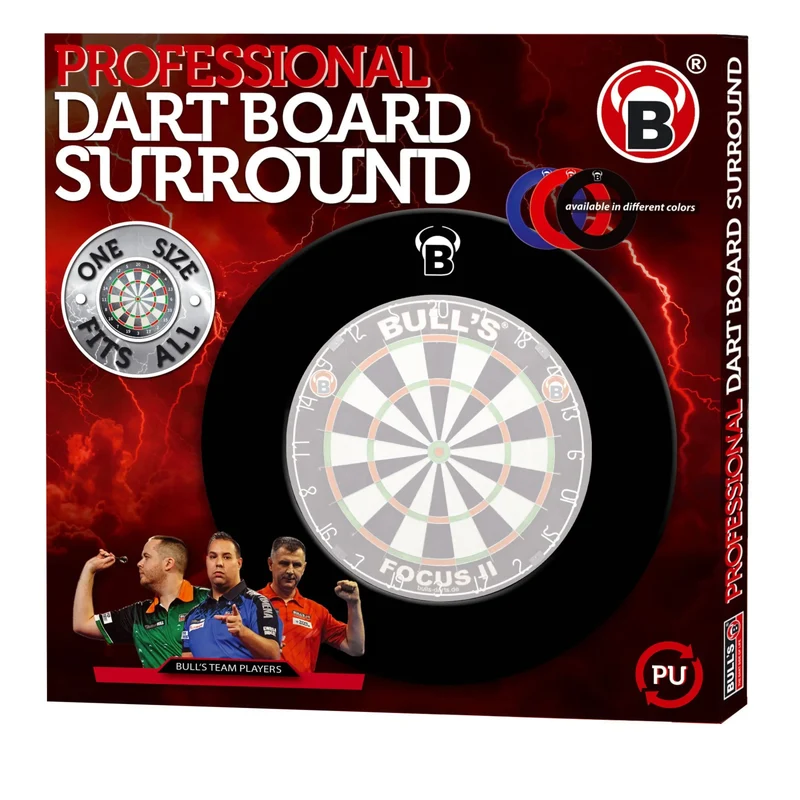 Dart-Wall-Protector, Darts-Auffangfring, Dartboard Surround, hochwertige und stabile Umrandung, 18 Zoll, aus Schaumstoff, schwarz