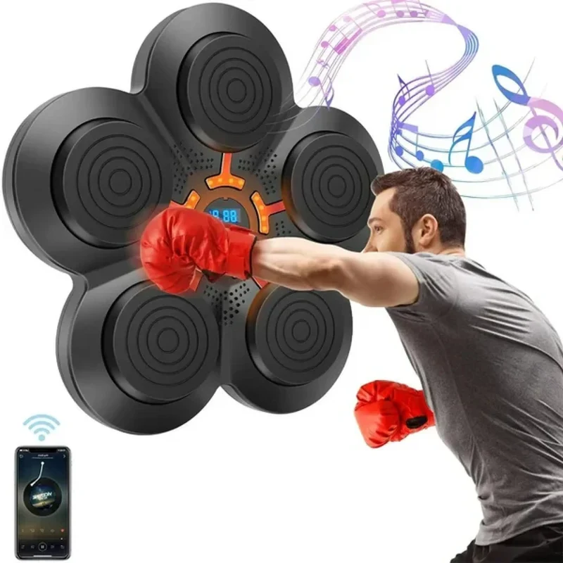 Musik-Boxmaschine, Elektronischer Boxsack mit Bluetooth, interaktiv mit LED Anzeige und Soundunterstützung