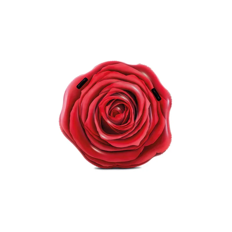 Rose Luftmatratze 137 x 132cm, Poolinsel mit Haltegriffen, fotorealistisches Design