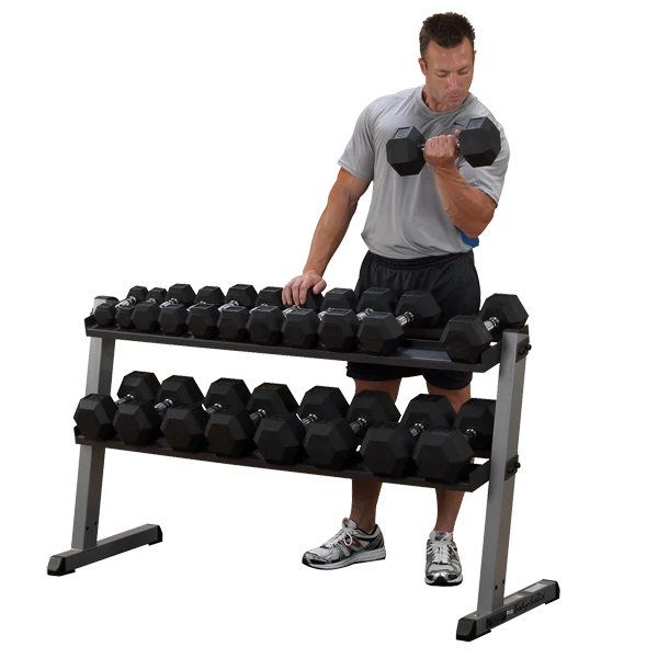Body Solid 2-Tier Horizontal Dumbbell Rack