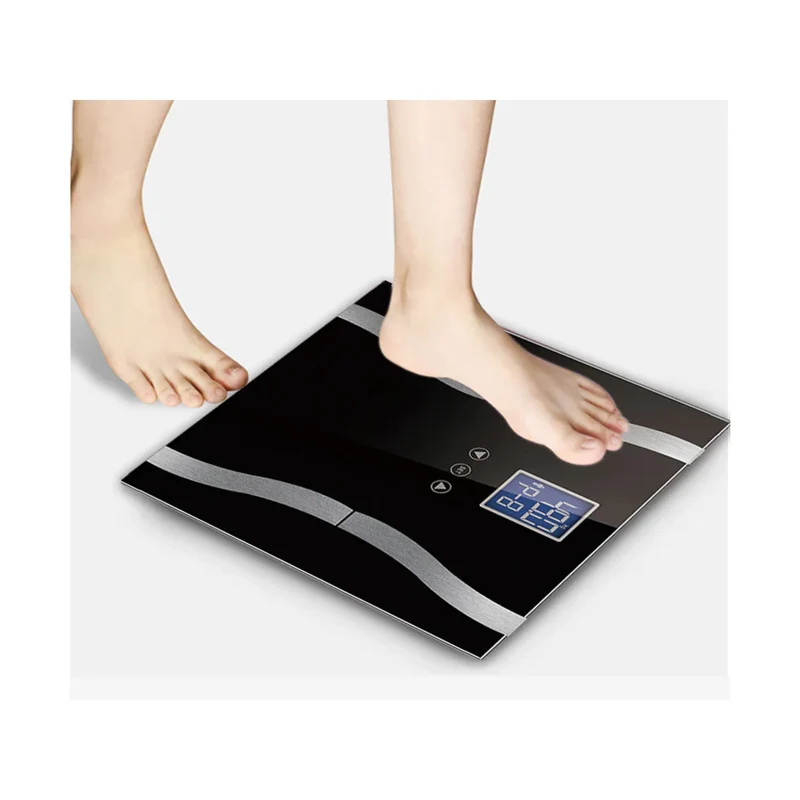 Präzise Digitalwaage für Körpergewicht, LED-Anzeige, gehärtetes Glas, bis 180 kg, automatische Abschaltung