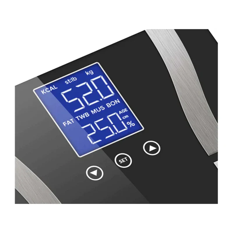 Präzise Digitalwaage für Körpergewicht, LED-Anzeige, gehärtetes Glas, bis 180 kg, automatische Abschaltung