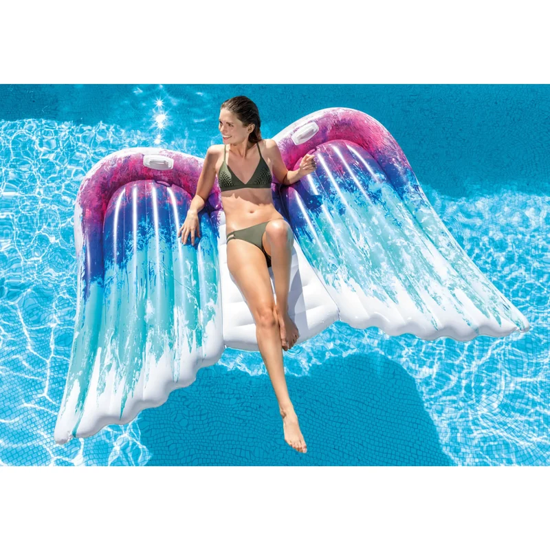 Engelsflügel-Luftmatratze, 251x160 cm, Pool und Meer