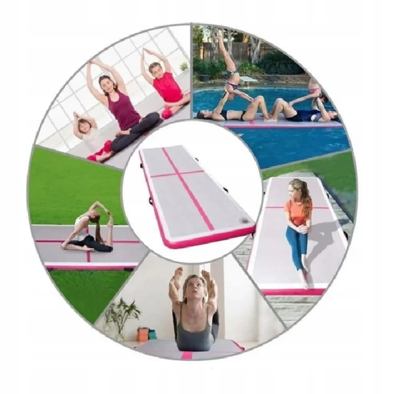 Aufblasbare Gymnastikmatte, Airtrack-Matte, Multifunktional für Sport, Freizeit und Wasser, besonders gelenkschonend und strapazierfähig