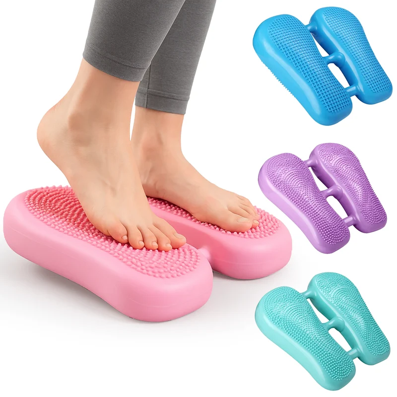 Balancetrainer mit Noppen, Ganzkörpertraining, Stabilität und Fußmassage, mit Handpumpe
