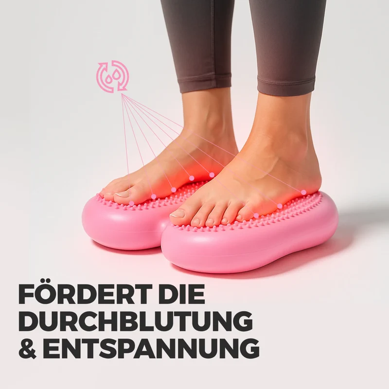 Balancetrainer mit Noppen, Ganzkörpertraining, Stabilität und Fußmassage, mit Handpumpe