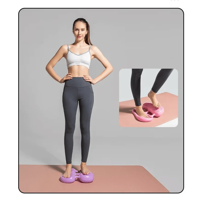 Balancetrainer mit Noppen, Ganzkörpertraining, Stabilität und Fußmassage, mit Handpumpe