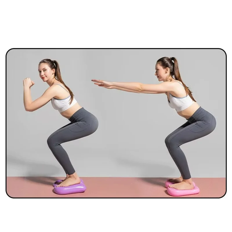 Balancetrainer mit Noppen, Ganzkörpertraining, Stabilität und Fußmassage, mit Handpumpe