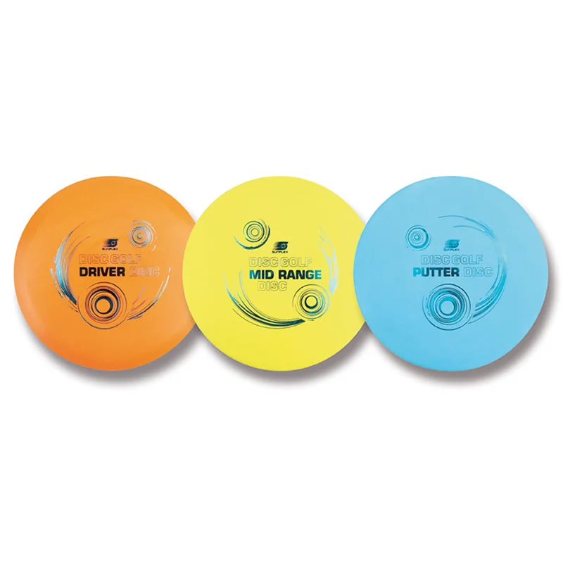 Disc Golf Set 3-teilig, Frisbee Driver, Mid-Range und Putter Disc, Wurfscheiben Set für Anfänger & Profis, TPE, PDGA-zertifiziert