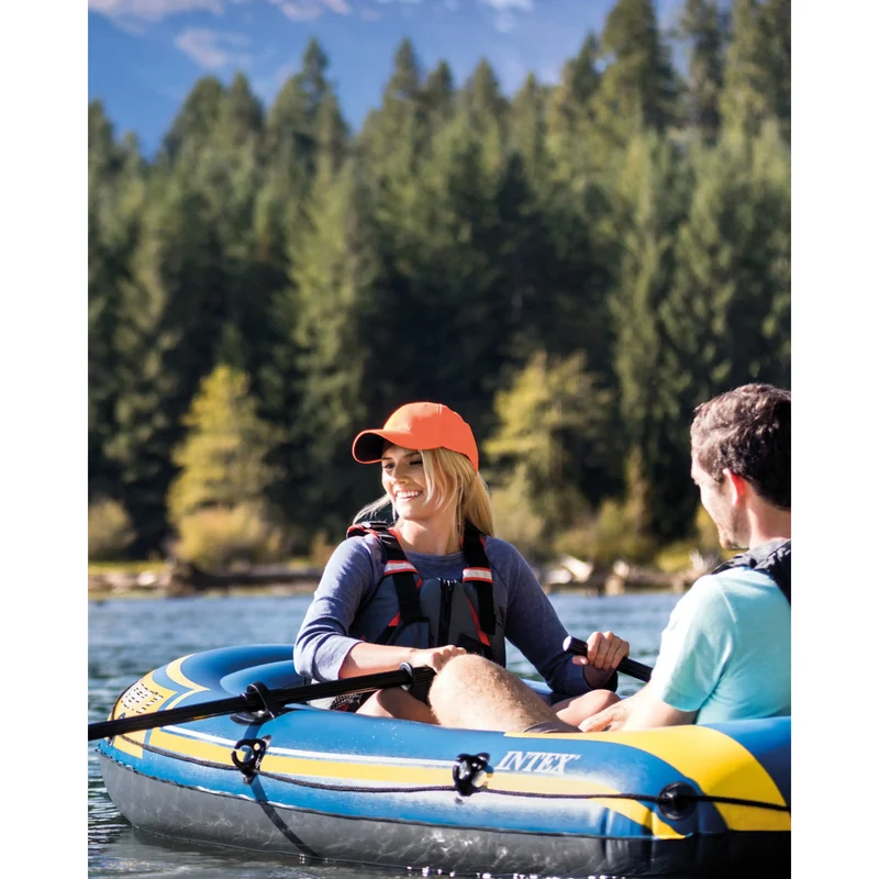 Aufblasbares Schlauchboot Premium für 2 oder 3 Personen, robust, Rudern und Pumpe