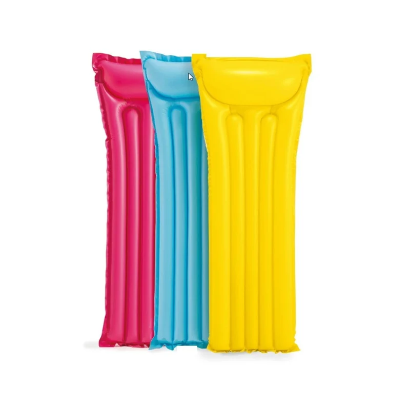 Aufblasbare Luftmatratze, 183 x 69 cm, für Pool und Strand, 2 Luftkammern, 100 kg Tragkraft, inkl. Reparaturflicken